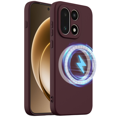 "Shell" MagSafe Hard Silicone (TPU) Case Cover - burgundy (OnePlus 15)