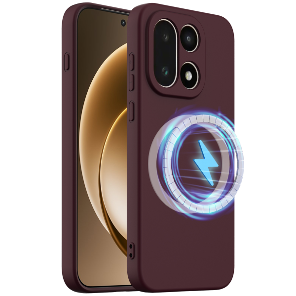 "Shell" MagSafe Hard Silicone (TPU) Case Cover - burgundy (OnePlus 15)