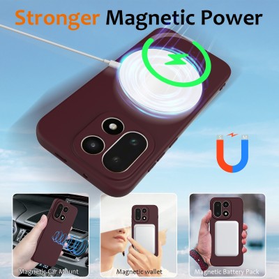 "Shell" MagSafe Hard Silicone (TPU) Case Cover - burgundy (OnePlus 15)
