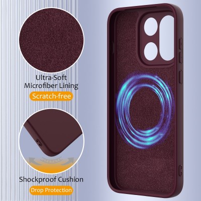 "Shell" MagSafe Hard Silicone (TPU) Case Cover - burgundy (OnePlus 15)