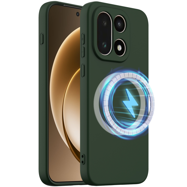 "Shell" MagSafe Hard Silicone (TPU) Case Cover - dark green (OnePlus 15)