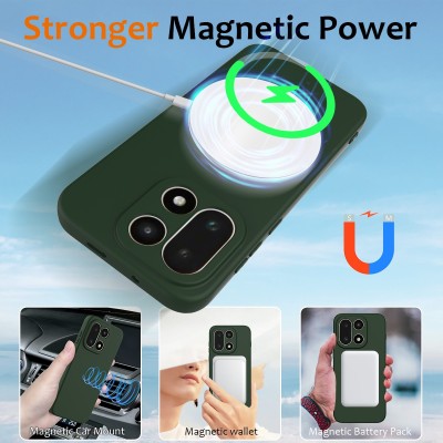 "Shell" MagSafe Hard Silicone (TPU) Case Cover - dark green (OnePlus 15)