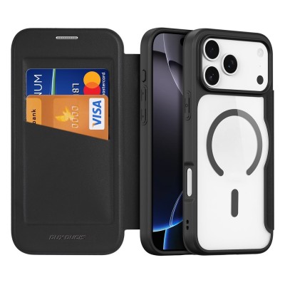 "Dux Ducis" Skin X Pro Solid Flip Case - black (iPhone 17 Pro)