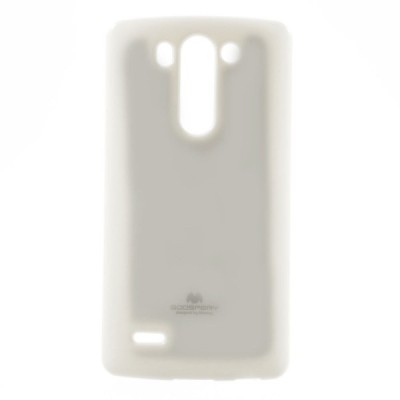 LG G3 S (Beat) D722 baltas Mercury kieto silikono (TPU) dėklas / Priedai.lt