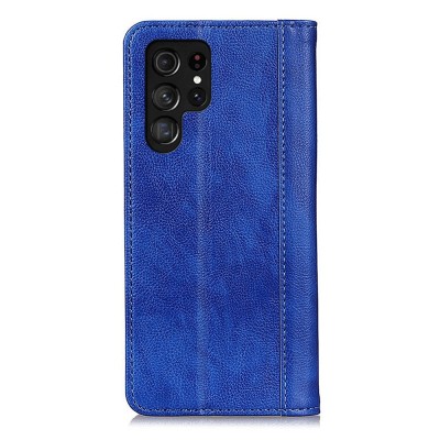 „Binfen“ Solid Flip Book Case - Blue (Galaxy S25 Ultra)