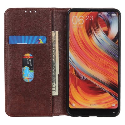 „Binfen“ Solid Flip Book Case - Brown (Galaxy S25 Ultra)