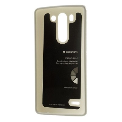 LG G3 S (Beat) D722 baltas Mercury kieto silikono (TPU) dėklas / Priedai.lt