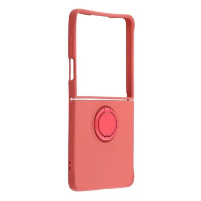 "Dechen" Ring Kickstand hard silicone (TPU) case cover - red (Galaxy Flip7)