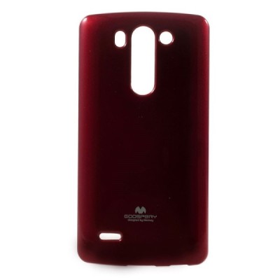 LG G3 S (Beat) D722 raudonas Mercury kieto silikono (TPU) dėklas / Priedai.lt