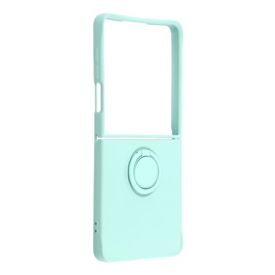 "Dechen" Ring Kickstand hard silicone (TPU) case cover - mint (Galaxy Flip7)