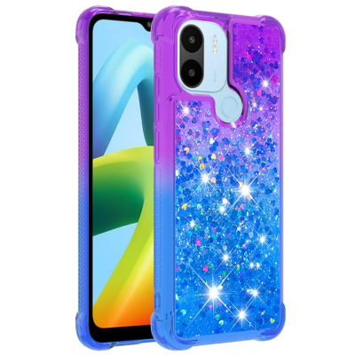 "Yibo" Shine Kickstand Hard Silicone (TPU) Case - Purple/Blue (Redmi A2 / A1 / A2+ / A1+)