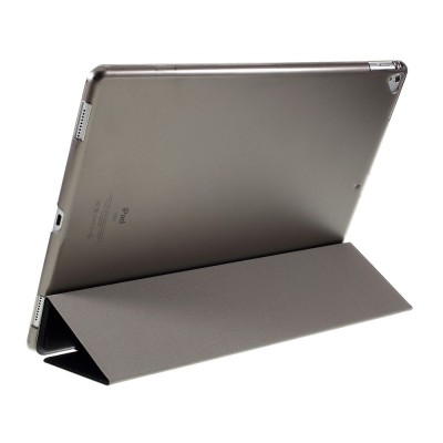Apple iPad Pro 12.9" atverčiamas juodas odinis dėklas - knygutė / Priedai.lt
