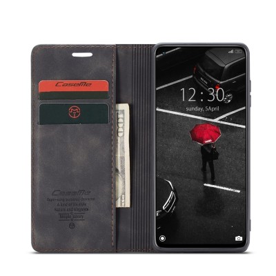 „CaseMe“ Retro Solid Flip Case - Black (Mi 10T / 10T Pro)