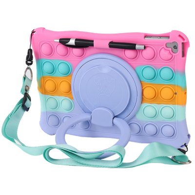Popit Bubble Kickstand Soft Silicone (TPU) Case - Pink (iPad 9.7 2017 / 9.7 2018 / Air (2013) / Air 2 (2014) / iPad 2)