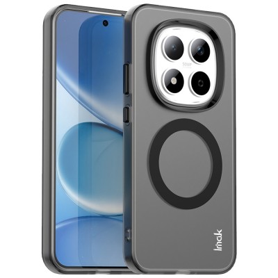 "IMAK" Candy MagSafe Matte Hard Silicone (TPU) Case - Black (Redmi Note 15 Pro 5G)