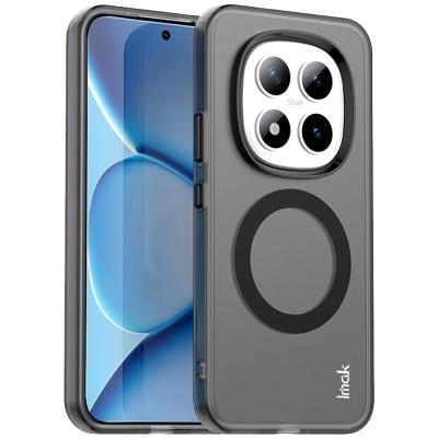 "IMAK" Candy MagSafe Matte Hard Silicone (TPU) Case - Black (Poco M8 Pro / Redmi Note 15 Pro+)