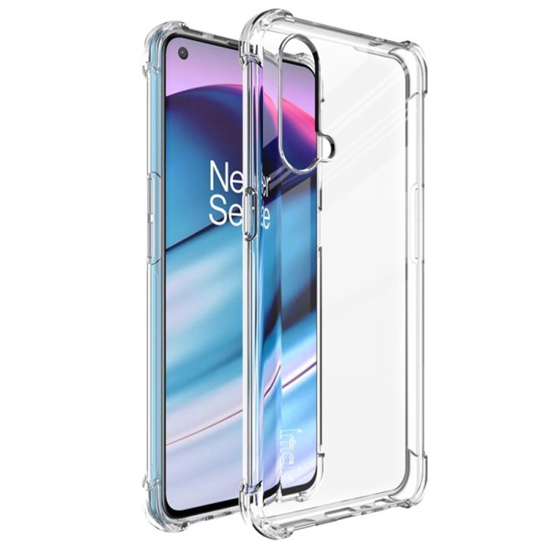 „Imak“ sustiprintos apsaugos kieto silikono (TPU) dėklas - skaidrus + apsauginė ekrano plėvelė (OnePlus Nord CE)