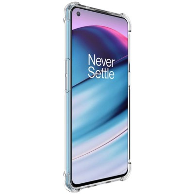 „Imak“ sustiprintos apsaugos kieto silikono (TPU) dėklas - skaidrus + apsauginė ekrano plėvelė (OnePlus Nord CE)