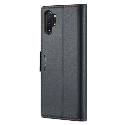 "CaseMe" Leather Flip Case Cover - Black (Galaxy Note 10+)