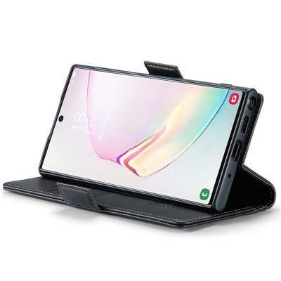 "CaseMe" Leather Flip Case Cover - Black (Galaxy Note 10+)