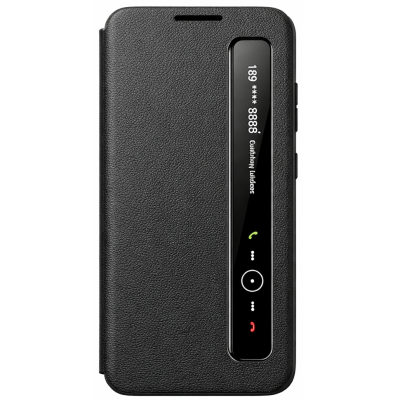 "Qing" Smart Side Line Solid Flip Case - Black (Galaxy A55)