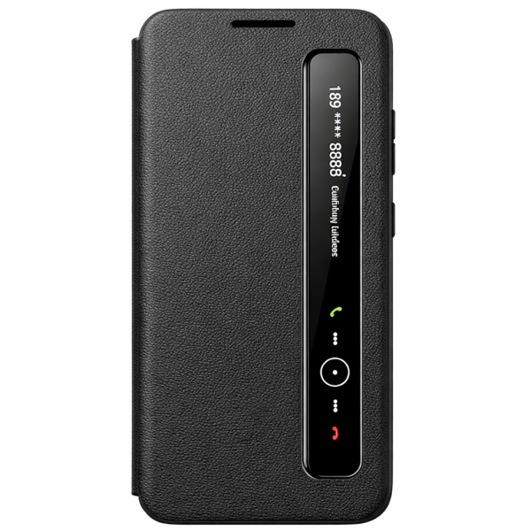 "Qing" Smart Side Line Solid Flip Case - Black (Galaxy S23 Ultra)