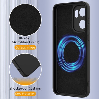 "Shell" MagSafe Hard Silicone (TPU) Case Cover - Black (OnePlus 15R)