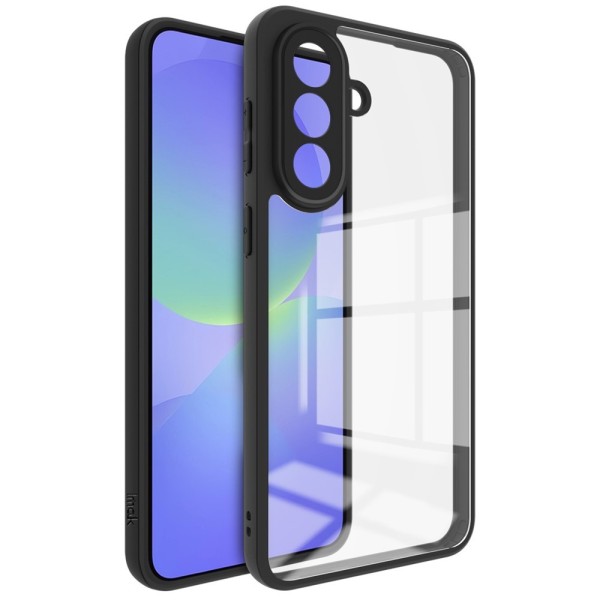 "Imak" hard silicone (TPU) case - clear / black (Galaxy A37)
