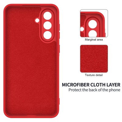 "Shell" hard silicone (TPU) case - red (Galaxy A57)