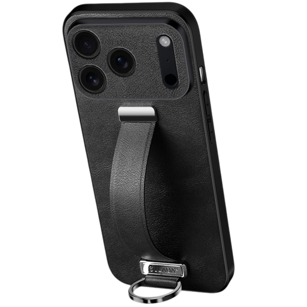 "SULADA" Leather Kickstand Case - Black (iPhone 17 Pro Max)