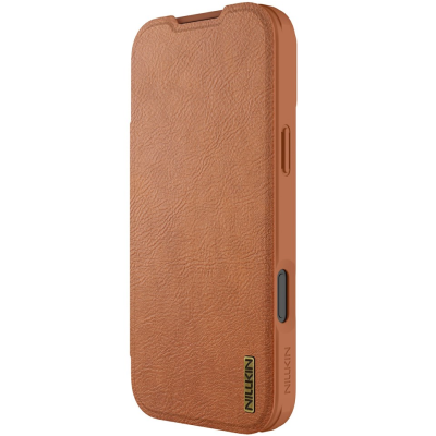 "Nillkin" Qin Pro flip case - brown (iPhone 17 Pro)