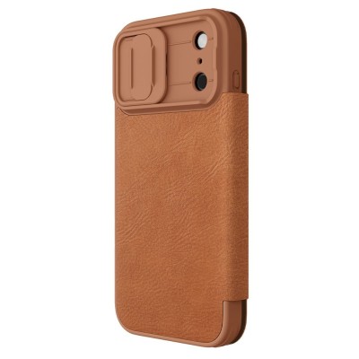 "Nillkin" Qin Pro flip case - brown (iPhone 17 Pro)