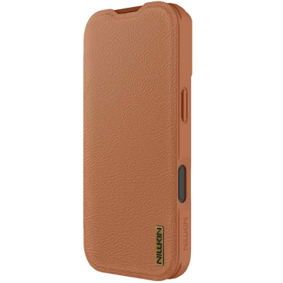 "Nillkin" Qin Pro flip case - brown (iPhone 17)