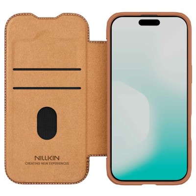 "Nillkin" Qin Pro flip case - brown (iPhone Air)