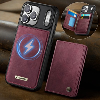 „CASEME“ Wallet case - burgundy (iPhone 17 Pro Max)