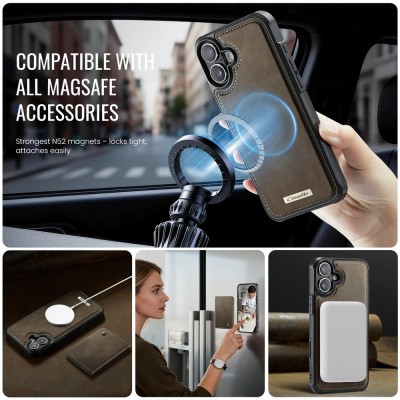 „CASEME“ Wallet case - brown (iPhone 17)