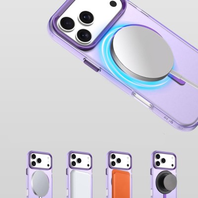"IMAK" Candy MagSafe Matte Hard Silicone (TPU) Case - purple (iPhone 17 Pro Max)