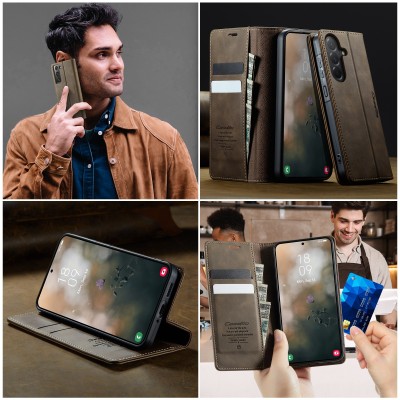„CaseMe“ Retro Skin Case - Brown (Galaxy A57)