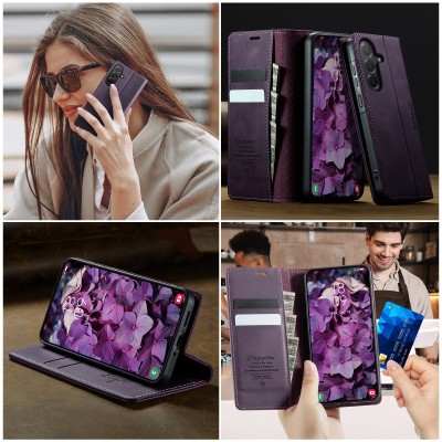 „CaseMe“ Retro Skin Case - Purple (Galaxy A57)