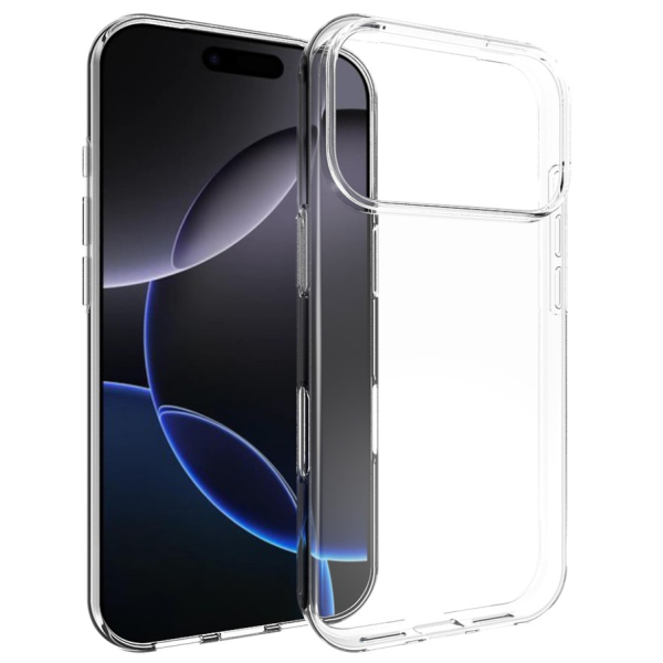 Hard silicone (TPU) case - transparent (iPhone 17 Pro Max)