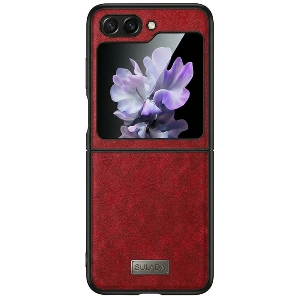 „Sulada“ Leather dėklas - raudonas (Galaxy Flip5)
