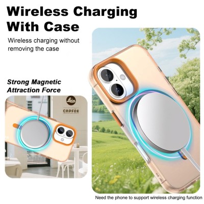 "IMAK" Candy MagSafe Matte Hard Silicone (TPU) Case - orange (iPhone 17)