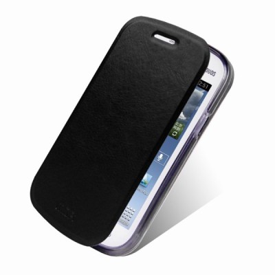 „Mofi“ Rui serijos Samsung Galaxy Trend Lite S7390 (S7392) juodas odinis atverčiamas dėklas / Priedai.lt