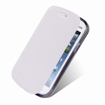 „Mofi“ Rui serijos Samsung Galaxy Trend Lite S7390 (S7392) baltas odinis atverčiamas dėklas / Priedai.lt