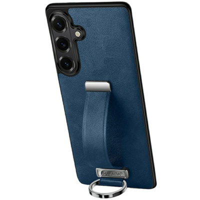 "SULADA" Leather Kickstand Case - Blue (Galaxy S26)
