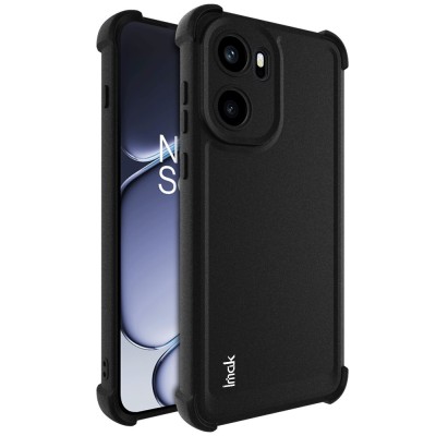 "Imak" reinforced protection hard silicone matte (TPU) case - black (OnePlus 15R / Ace 6T / Ace 6)