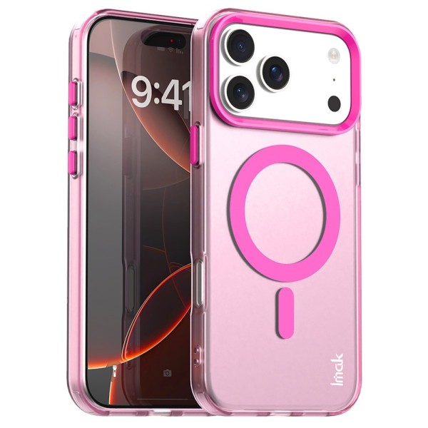 "IMAK" Candy MagSafe Matte Hard Silicone (TPU) Case - pink (iPhone 17 Pro Max)