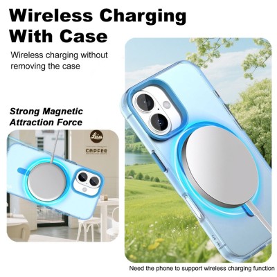 "IMAK" Candy MagSafe Matte Hard Silicone (TPU) Case - Blue (iPhone 17)