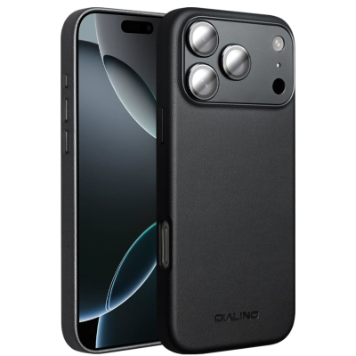 "QIALINO" Slim MagSafe case cover - black (iPhone 17 Pro Max)