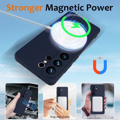 "Shell" MagSafe Hard Silicone (TPU) Case Cover - dark blue (Galaxy S26 Ultra)